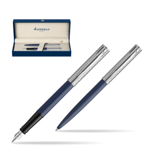 Waterman Penna Stilografica + Penna a Sfera Allure Deluxe Blue