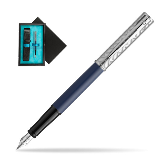 Waterman Allure Deluxe Blue Penna Stilografica in single wooden box Black Single Turquoise