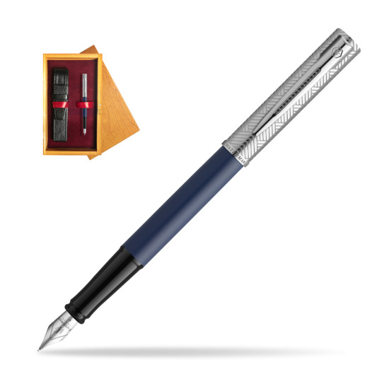 Waterman Allure Deluxe Blue Penna Stilografica in single wooden box Honey Single Maroon