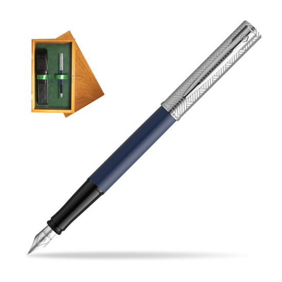 Waterman Allure Deluxe Blue Penna Stilografica in single wooden box Honey Single Green