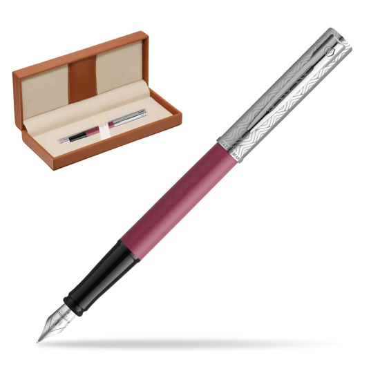 Waterman Allure Deluxe Pink Penna Stilografica  in classic box brown