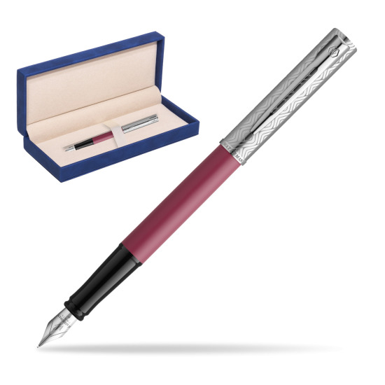 Waterman Allure Deluxe Pink Penna Stilografica in suede box navy blue