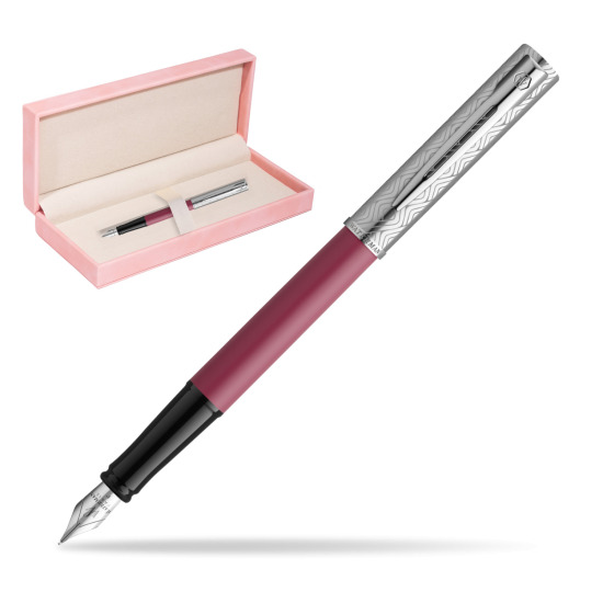 Waterman Allure Deluxe Pink Penna Stilografica in suede box pink