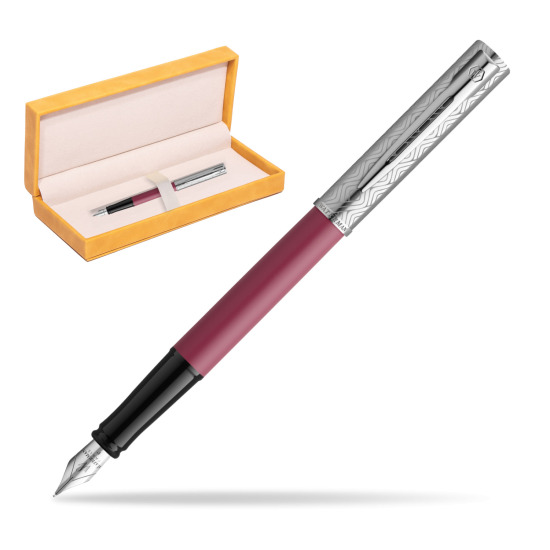 Waterman Allure Deluxe Pink Penna Stilografica in suede box yellow