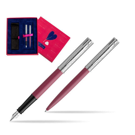 Waterman Penna Stilografica + Penna a Sfera Allure Deluxe Pink  Love