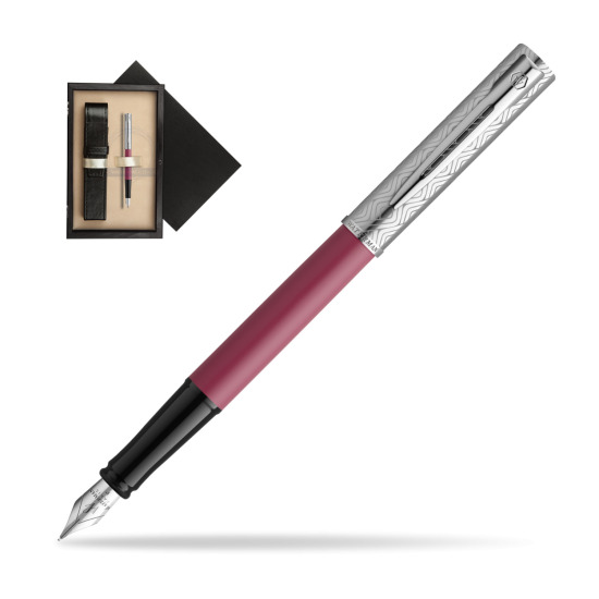 Waterman Allure Deluxe Pink Penna Stilografica in single wooden box Wenge Single Ecru