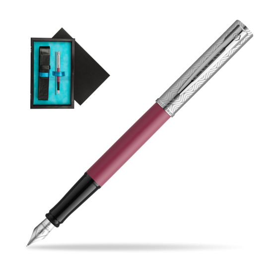 Waterman Allure Deluxe Pink Penna Stilografica in single wooden box Black Single Turquoise