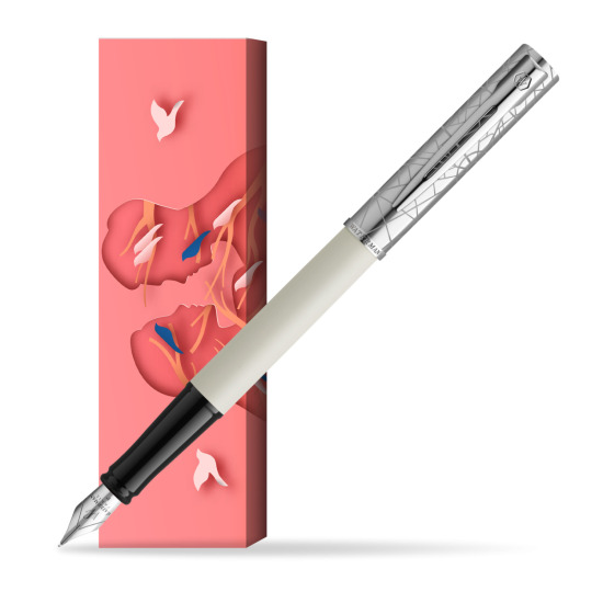 Waterman Allure Deluxe White Penna Stilografica in cover Magic Moments