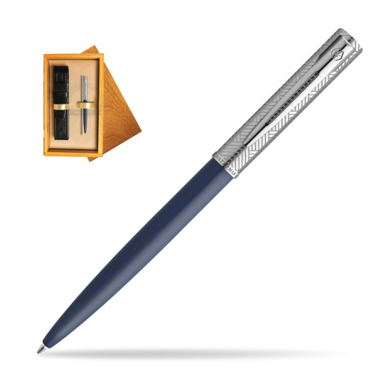 Waterman Allure Deluxe Blue Ballpoint Pen in single wooden box Honey Single Ecru
