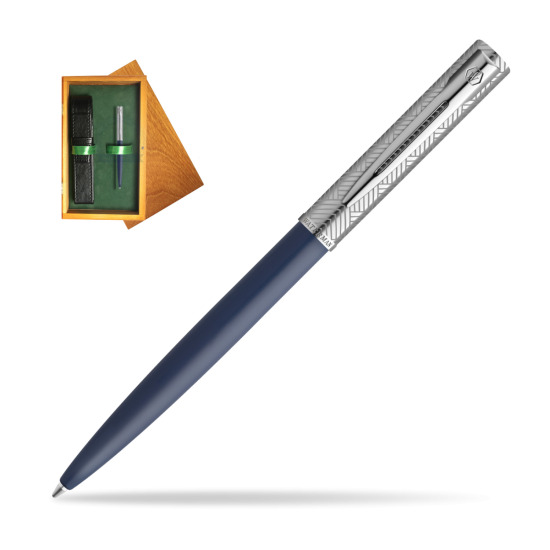 Waterman Allure Deluxe Blue Ballpoint Pen in single wooden box Honey Single Green