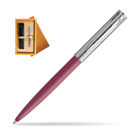 Waterman Allure Deluxe Pink Penna a Sfera in single wooden box Honey Single Ecru