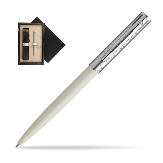 Waterman Allure Deluxe White Penna a Sfera in single wooden box Wenge Single Ecru