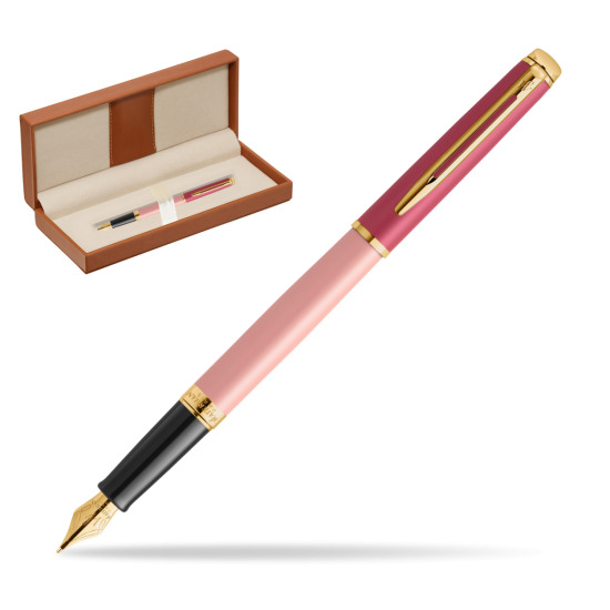 Waterman HÉMISPHÈRE COLOR-BLOCK PINK GT Penna Stilografica  in classic box brown