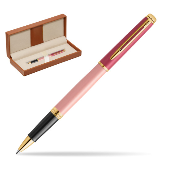 Waterman HÉMISPHÈRE COLOR-BLOCK PINK GT  Roller Kugelschreiber  in classic box brown
