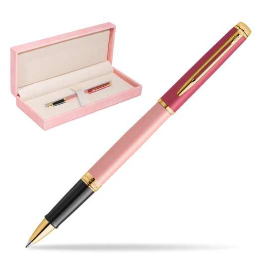 Waterman HÉMISPHÈRE COLOR-BLOCK PINK GT  Roller Kugelschreiber in suede box pink