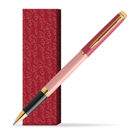 Waterman HÉMISPHÈRE COLOR-BLOCK PINK GT  Roller Kugelschreiber in cover True Love