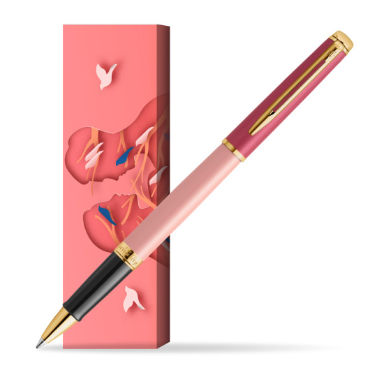 Waterman HÉMISPHÈRE COLOR-BLOCK PINK GT  Roller Kugelschreiber in cover Magic Moments