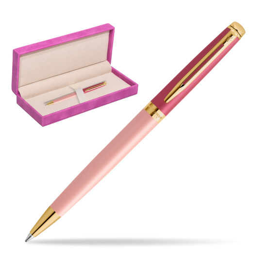 Waterman HÉMISPHÈRE COLOR-BLOCK PINK GT Penna a Sfera in suede box fuchsia