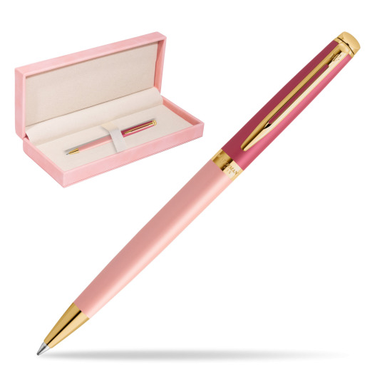 Waterman HÉMISPHÈRE COLOR-BLOCK PINK GT Penna a Sfera in suede box pink