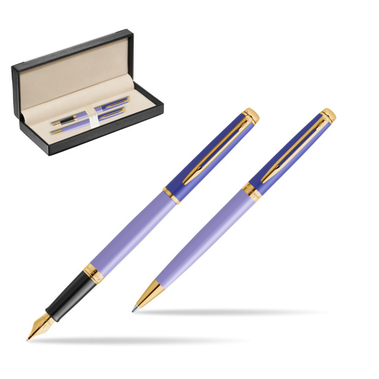 Waterman Penna Stilografica + Penna a Sfera HÉMISPHÈRE COLOR-BLOCK PURPLE in classic box black