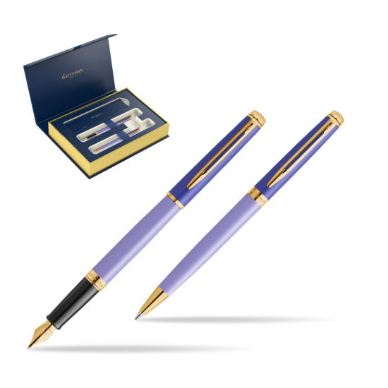 Waterman Penna Stilografica + Penna a Sfera HÉMISPHÈRE COLOR-BLOCK PURPLE 