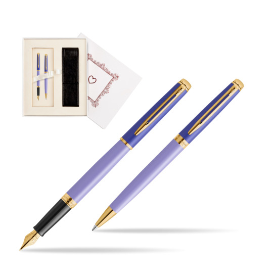 Waterman Penna Stilografica + Penna a Sfera HÉMISPHÈRE COLOR-BLOCK PURPLE  "Pure Love"