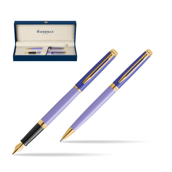 Waterman Penna Stilografica + Penna a Sfera HÉMISPHÈRE COLOR-BLOCK PURPLE 