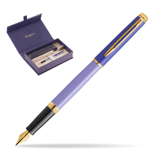 Waterman HÉMISPHÈRE COLOR-BLOCK PURPLE Penna Stilografica in original Waterman box, slide-out case