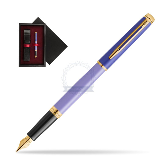 Waterman HÉMISPHÈRE COLOR-BLOCK PURPLE Penna Stilografica in single wooden box Black Single Maroon