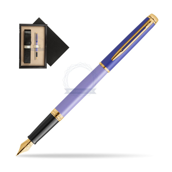 Waterman HÉMISPHÈRE COLOR-BLOCK PURPLE Penna Stilografica in single wooden box Wenge Single Ecru