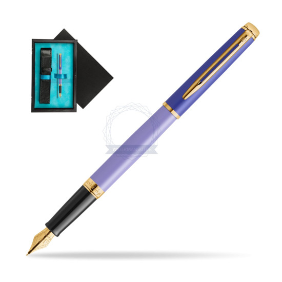 Waterman HÉMISPHÈRE COLOR-BLOCK PURPLE Penna Stilografica in single wooden box Black Single Turquoise