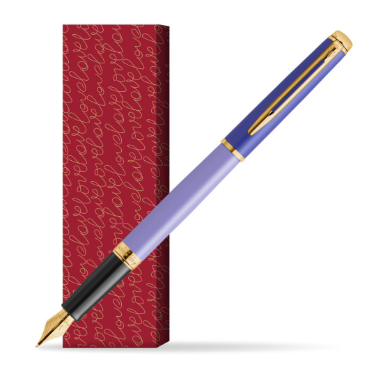 Waterman HÉMISPHÈRE COLOR-BLOCK PURPLE Penna Stilografica in cover True Love