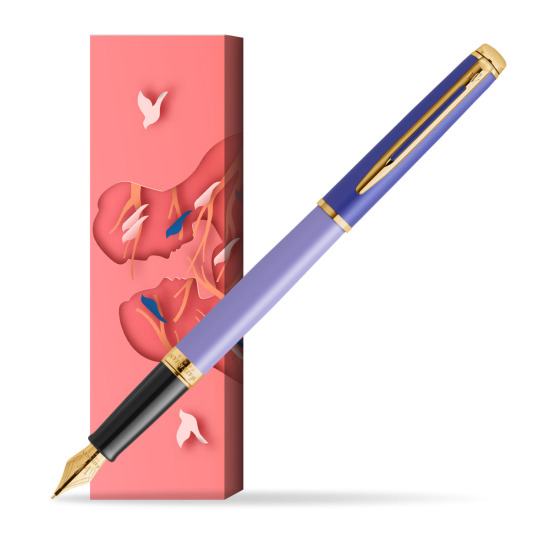 Waterman HÉMISPHÈRE COLOR-BLOCK PURPLE Penna Stilografica in cover Magic Moments