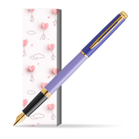 Waterman HÉMISPHÈRE COLOR-BLOCK PURPLE Penna Stilografica in cover Love is in the air