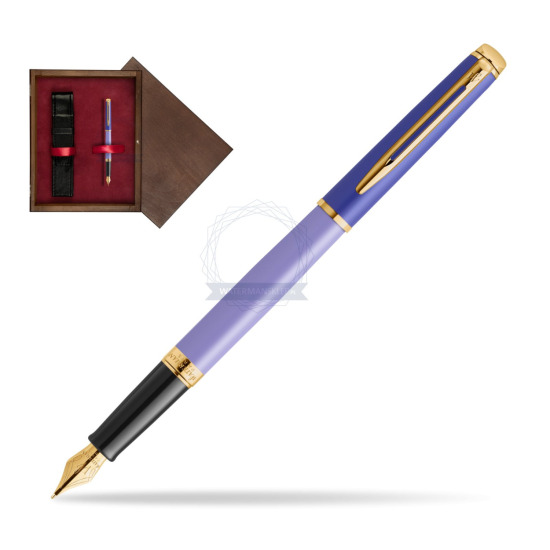 Waterman HÉMISPHÈRE COLOR-BLOCK PURPLE Penna Stilografica in single wooden box Wenge Single Maroon
