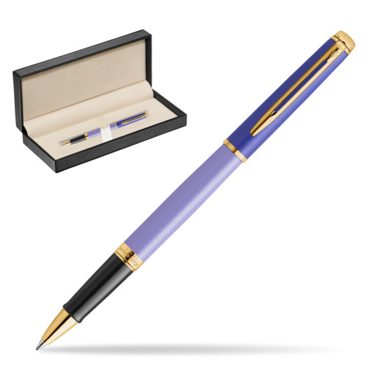 Waterman HÉMISPHÈRE COLOR-BLOCK PURPLE RollerPenna a Sfera in classic box pure black