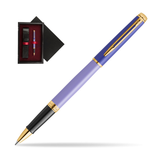 Waterman HÉMISPHÈRE COLOR-BLOCK PURPLE RollerPenna a Sfera in single wooden box Black Single Maroon