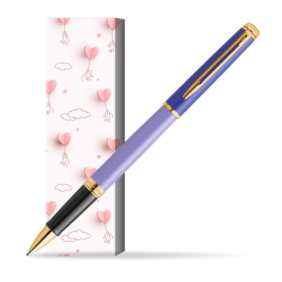 Waterman HÉMISPHÈRE COLOR-BLOCK PURPLE RollerPenna a Sfera in cover Love is in the air