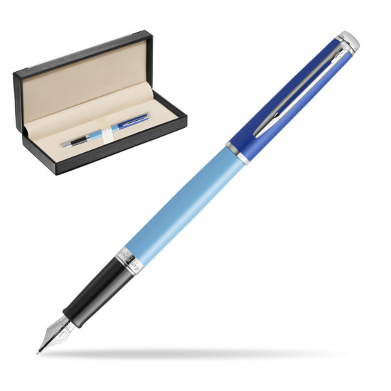Waterman HÉMISPHÈRE COLOR-BLOCK BLUE Penna Stilografica in classic box black