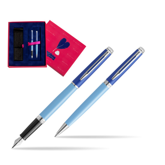 Waterman Penna Stilografica + Penna a Sfera HÉMISPHÈRE COLOR-BLOCK BLUE  Love