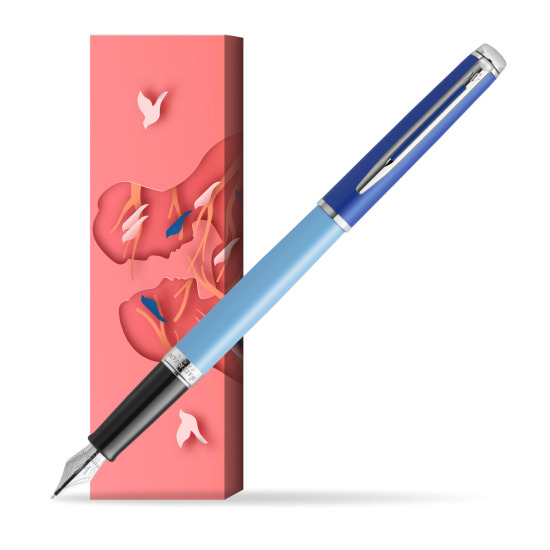 Waterman HÉMISPHÈRE COLOR-BLOCK BLUE Penna Stilografica in cover Magic Moments