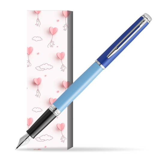 Waterman HÉMISPHÈRE COLOR-BLOCK BLUE Penna Stilografica in cover Love is in the air