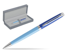 Waterman HÉMISPHÈRE COLOR-BLOCK BLUE Penna a Sfera in suede box grey
