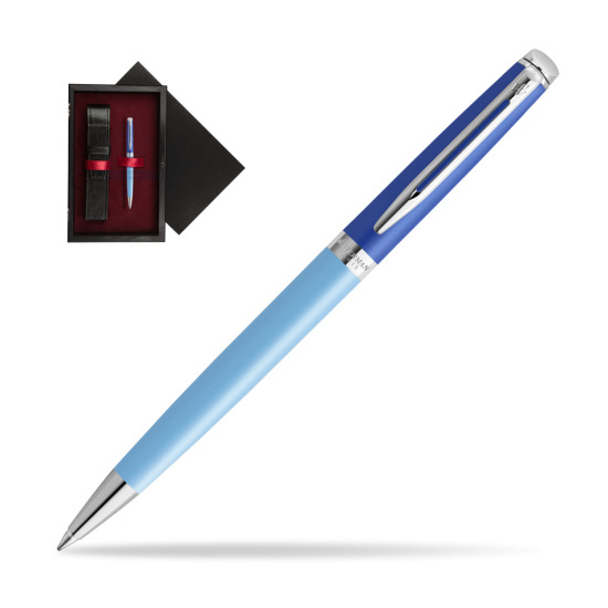 Waterman HÉMISPHÈRE COLOR-BLOCK BLUE Penna a Sfera in single wooden box Black Single Maroon