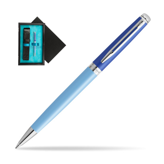 Waterman HÉMISPHÈRE COLOR-BLOCK BLUE Penna a Sfera in single wooden box Black Single Turquoise