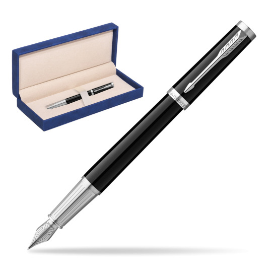 Parker Ingenuity Black CT Penna Stilografica in suede box navy blue