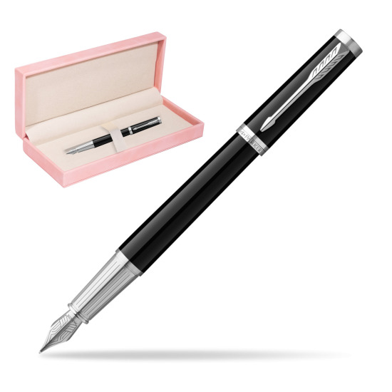 Parker Ingenuity Black CT Penna Stilografica in suede box pink