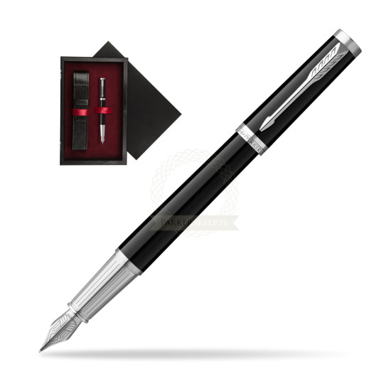 Parker Ingenuity Black CT Penna Stilografica in single wooden box Black Single Maroon