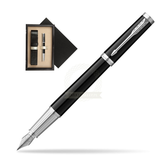 Parker Ingenuity Black CT Penna Stilografica in single wooden box Wenge Single Ecru