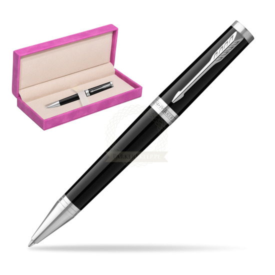 Parker Ingenuity Black CT Penna a Sfera in suede box fuchsia